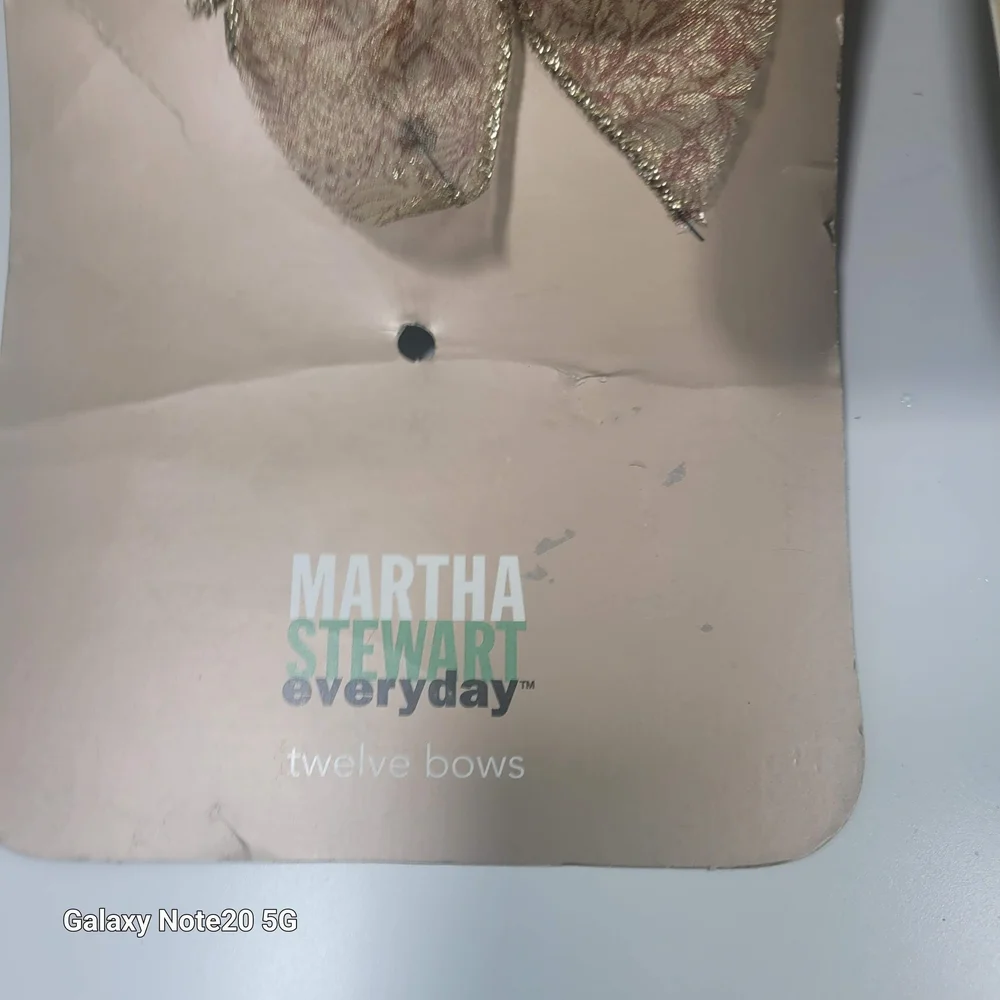 Martha Stewart  Decorative Bows And Wironlst Christmas Ball Ornaments - 46pcs .